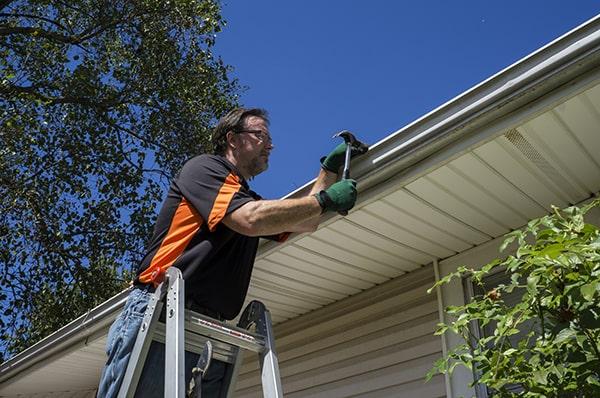 gutter repair the cost for gutter repair will depend on the extent of damage and the materials needed for the job